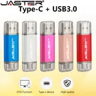 Флэш-накопитель JASTER OTG 2 в 1 USB 3.0 Type-C и Micro USB 64 Гб U-диск 32 ГБ 16 ГБ высокоскоростной флеш-накопитель