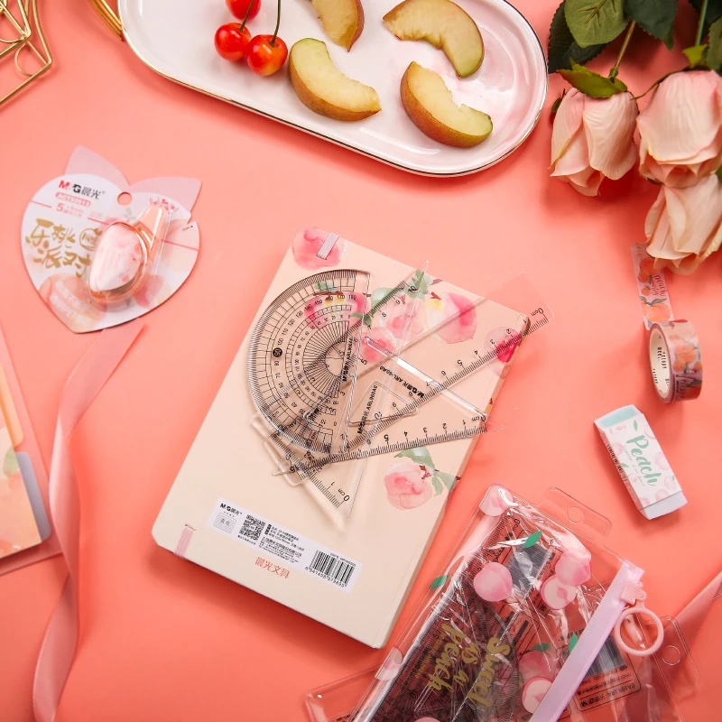 Набор линейки &quotSWEET PEACH LIMITED" M & G Kawaii школьная математическая геометрия