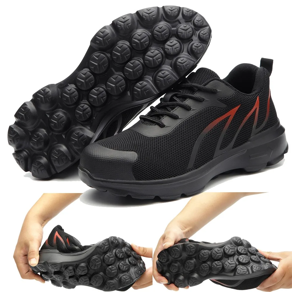 Protective Puncture Proof Work Shoes Men Safety Boots Steel Toe Vulcanized Breathable Boot #G3 | Обувь