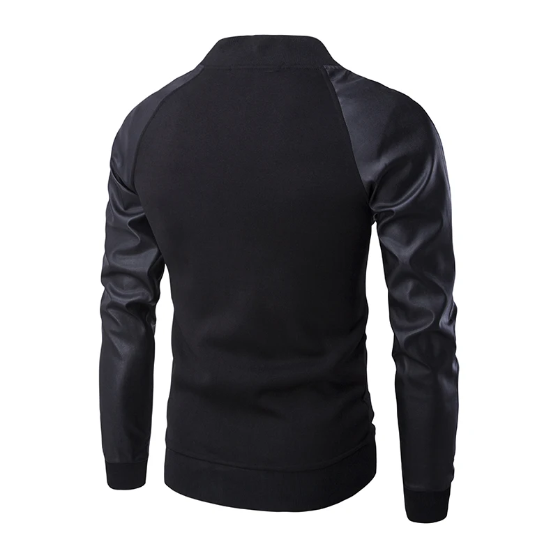 ZOGAA приталенная повседневная спортивная бейсбольная куртка из искусственной