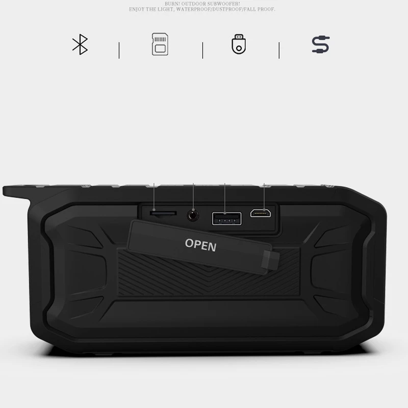Беспроводной Bluetooth динамик X2 сабвуфер для улицы IPX7 водонепроницаемый 360