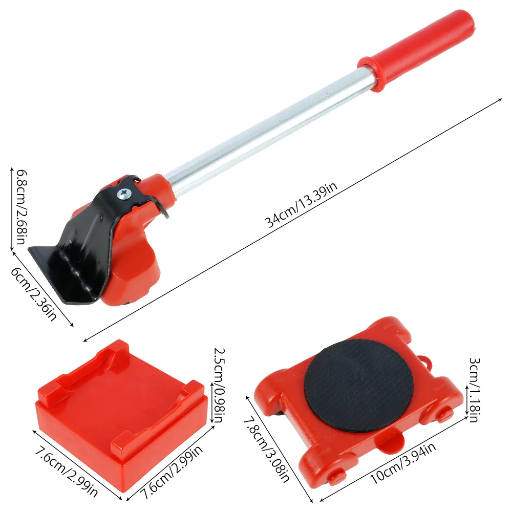 

Furniture Mover Set Portable Furniture Lifters Shifter Slider Moving Tool Roller Kit Transport Aid Furniture Mover Tool 9Pcs/Set