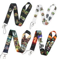 lt820 star wars yoda baby lanyard for keychain id card cover pass student mobile phone badge holder key neck straps accessories