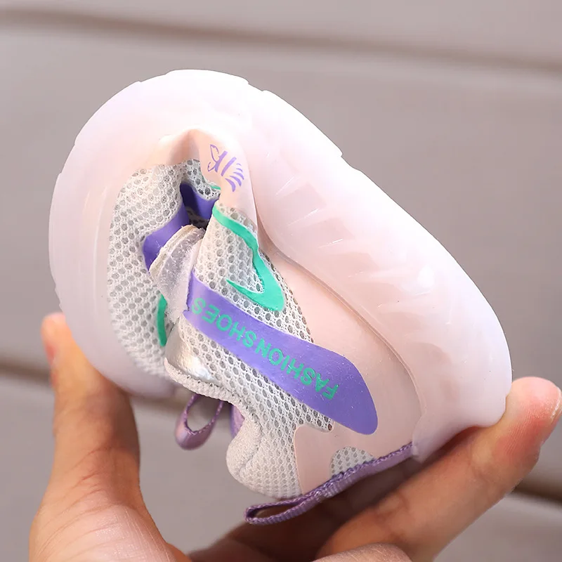 Детская обувь для мальчиков и девочек светильник ящиеся Детские кроссовки со