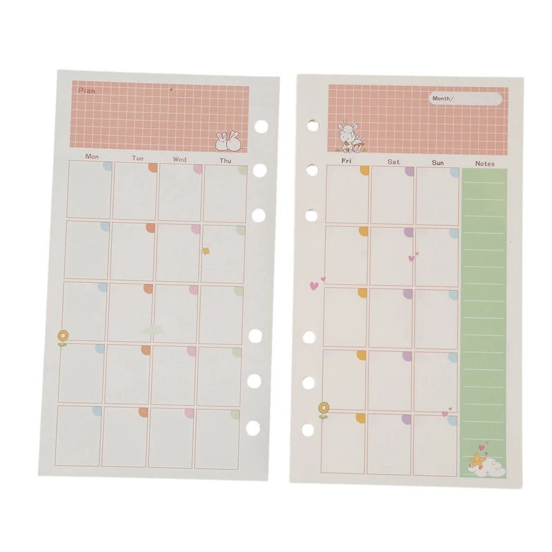 2 шт. A6 милые цветные дневники спиральные блокноты сменные базовые канцелярские