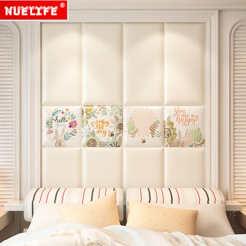 

Cartoon rabbit pattern baby baby bumper wall sticker kids room cartoon surrounding self-adhesive wall tatami soft wall sticker