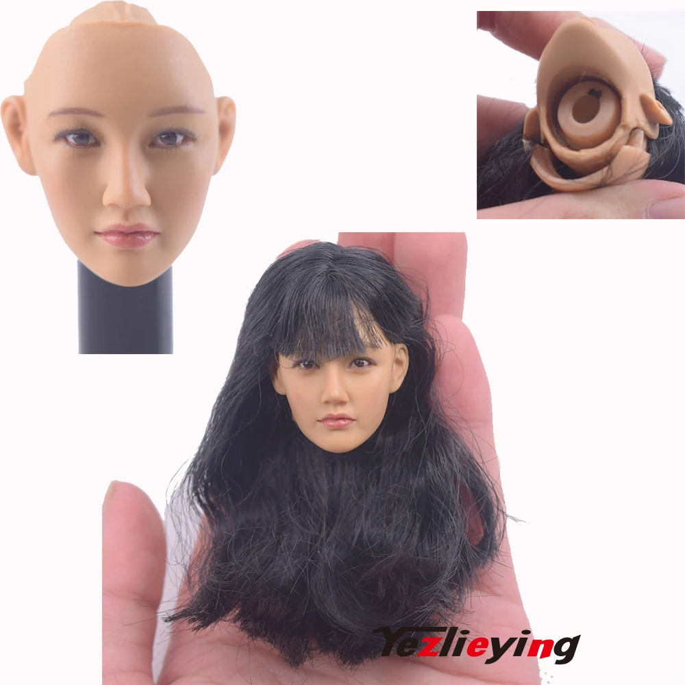 FreeShippingKUMIK масштаб 1/6 аксессуары женская голова Лепка KM038 Скрытая национальная