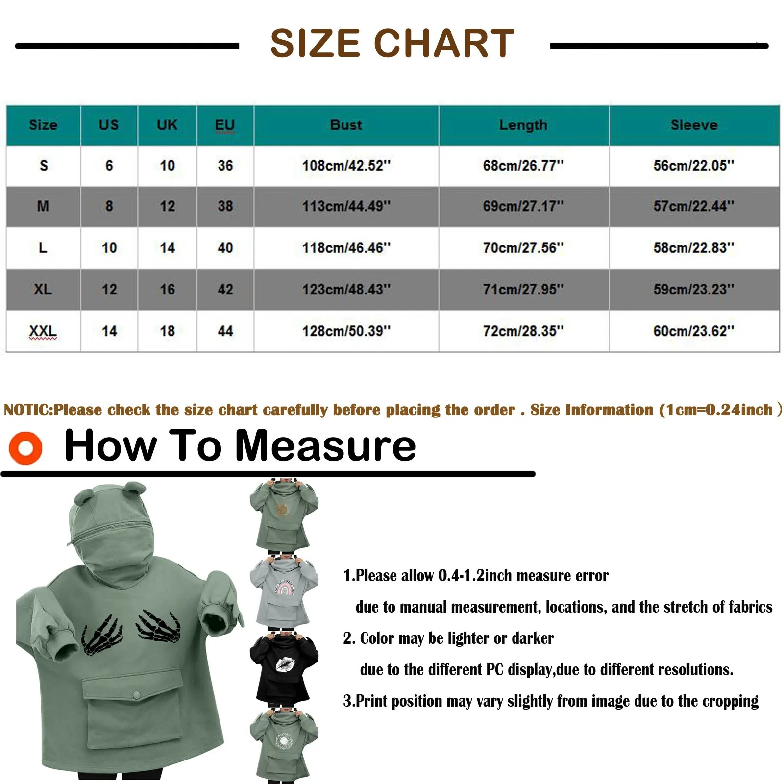 

Women's stitching three-dimensional pocket Halloween design pullover sweater fashion frog pullover pocket sweatshirt 2021
