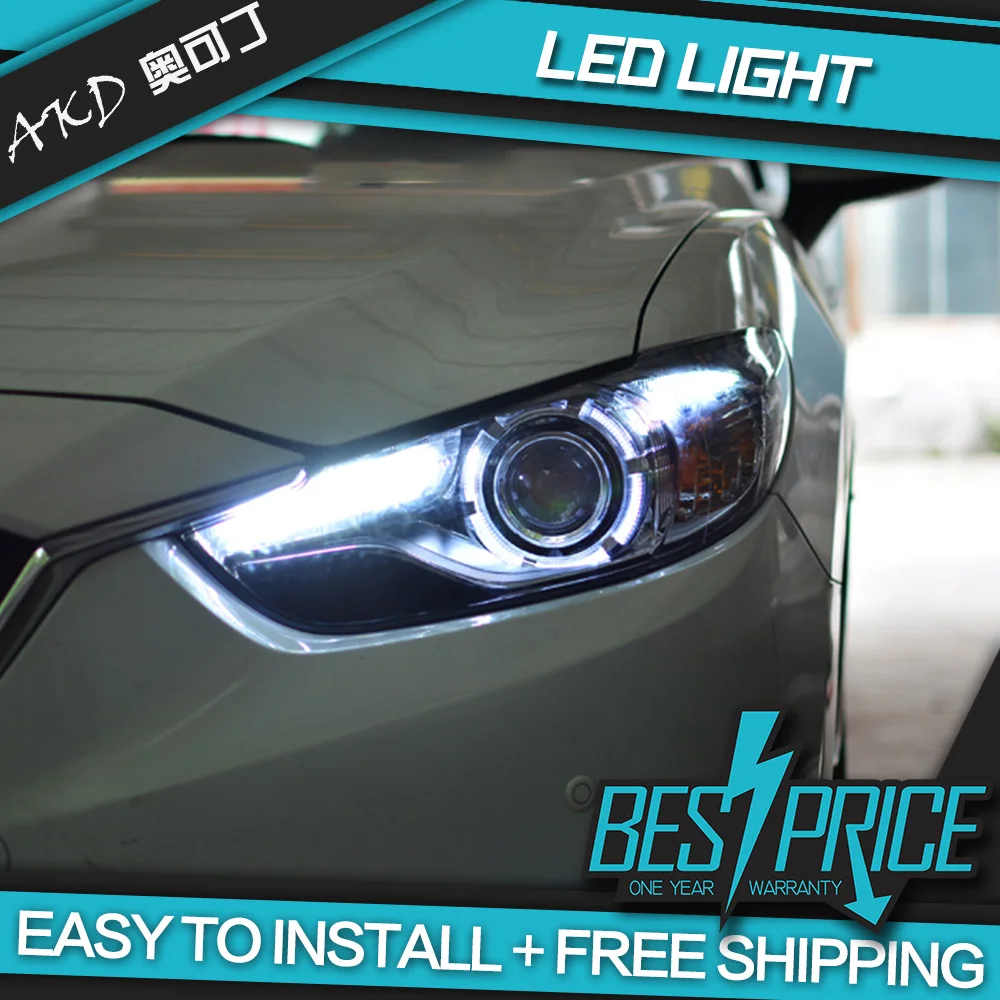 AKD тюнинг автомобильных фар для Mazda 6 mazda6 atenza 2013 2016 светодиодные фары DRL ходовые