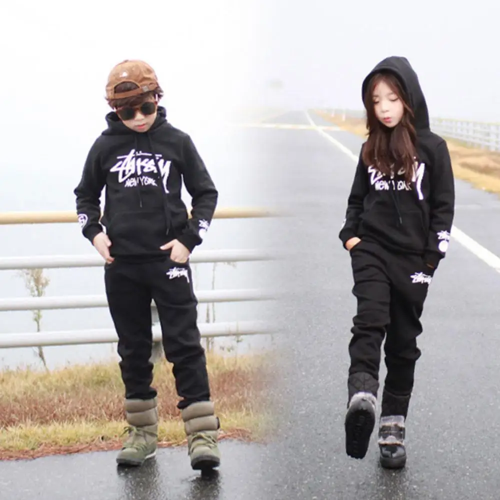 Спортивный костюм для мальчиков детская одежда Толстовка и штаны осенняя