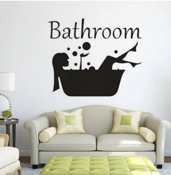 Виниловые настенные наклейки для ванной комнаты 1 шт. душа стеклянных обоев