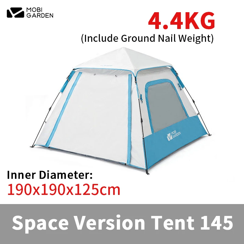 

MOBI GARDEN Lingdong Series Family Automatic Tent Quick Open Big Space Portable Breathable View Holiday Travel Camping UPF50+