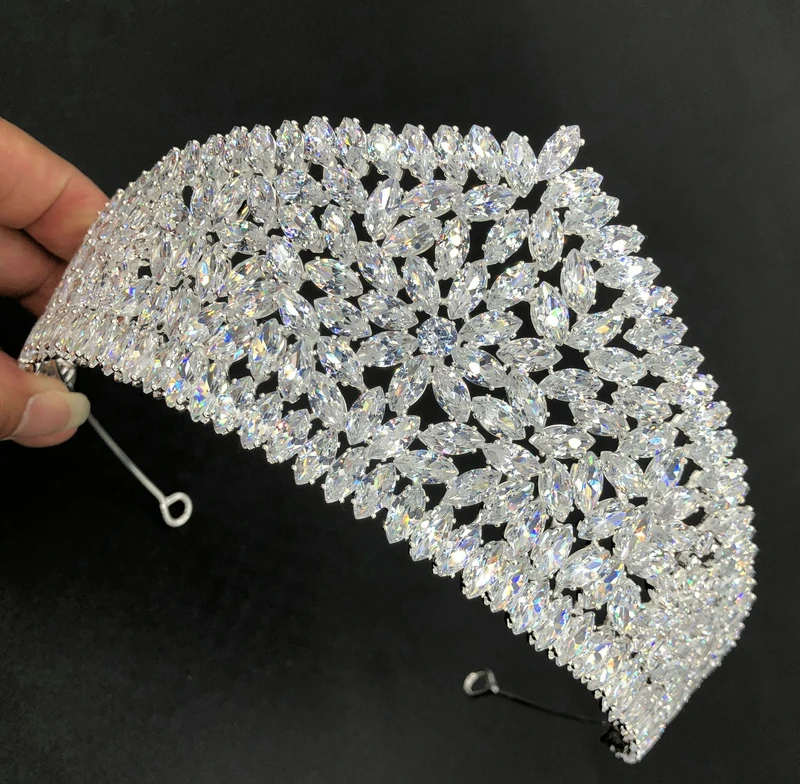 Свадебная тиара корона принцессы из страз Свадебные торжества короны тиары AAA