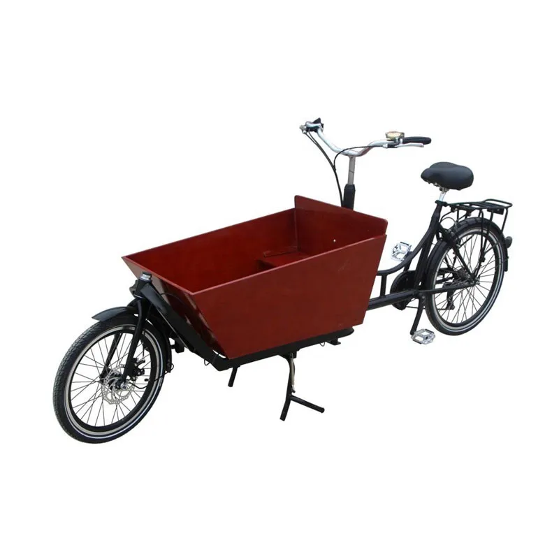 

3 Wheels Pedal Electric Dutch Adult Tricycle Cargo Bike Family Bicycle Kids Scooter Street Vending Cart for Sale Customizable