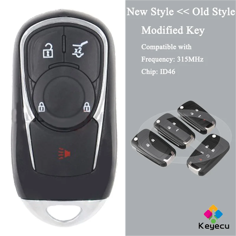 KEYECU модифицированный флип ключ с дистанционным управлением для автомобиля чипом