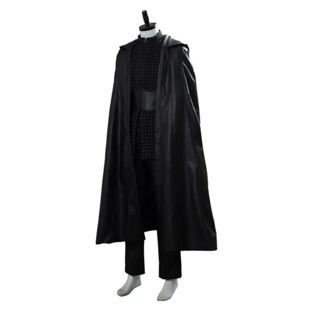 Новые Звездные войны 9: подъем Скайуокера Kylo Ren Косплей Костюм взрослых мужчин Топ брюки плащ-Мантия джедай Хэллоуин карнавальные костюмы