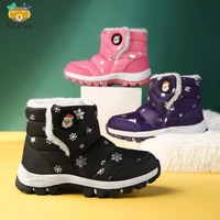 high top winter snow boots for children christmas gift fashion casual cotton shoes for girls boy non slip warm rubber boots kids