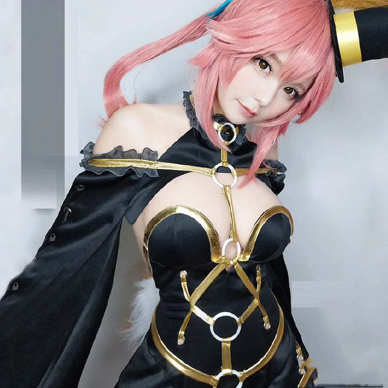 Fate Grand Order Tamamo no Mae косплей костюм сексуальный черный магический женское платье