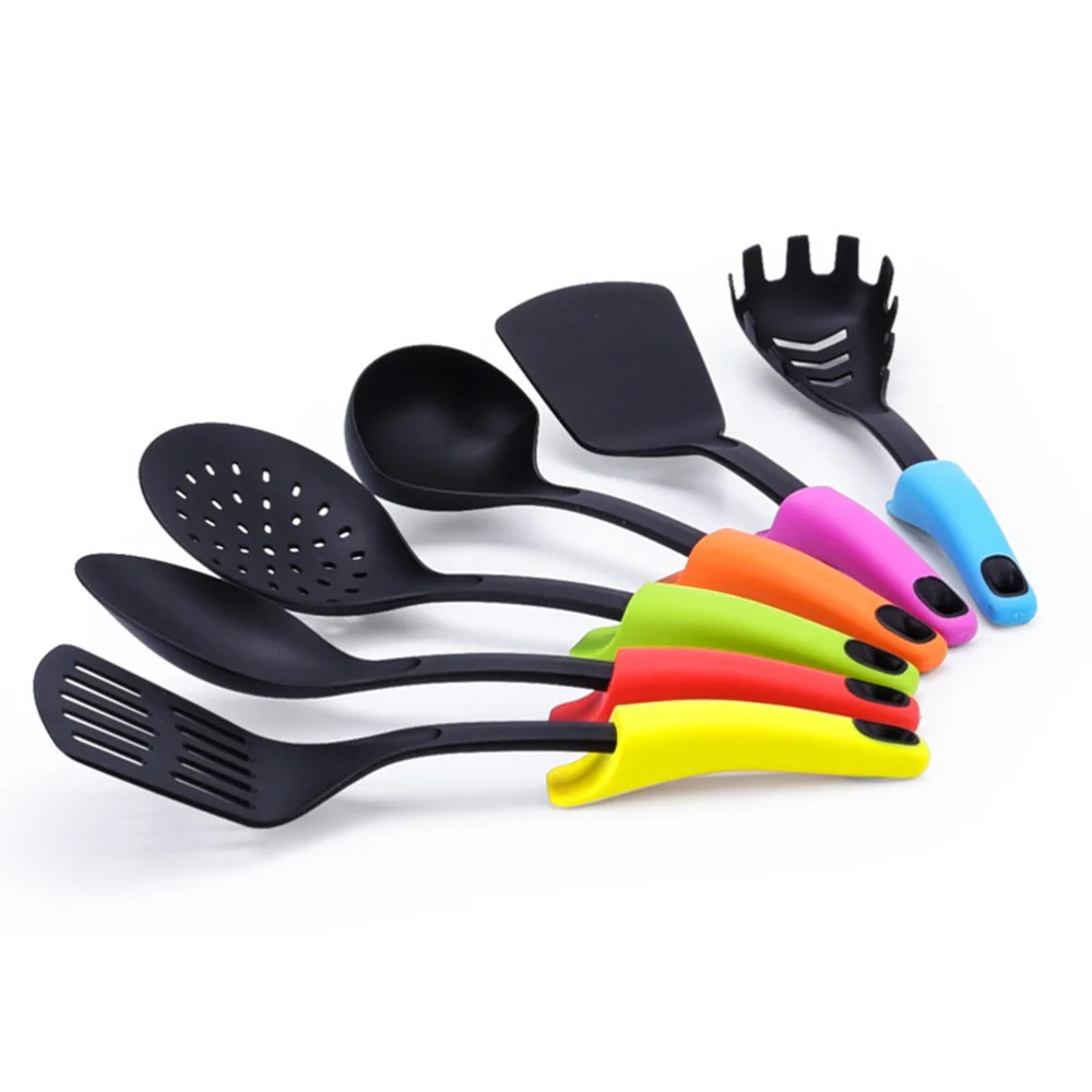 

7 Pcs Heat Resistant Non-Stick Cooking Tool Nylon Kitchen Tool Set Colander Spoon Spatula Utensils