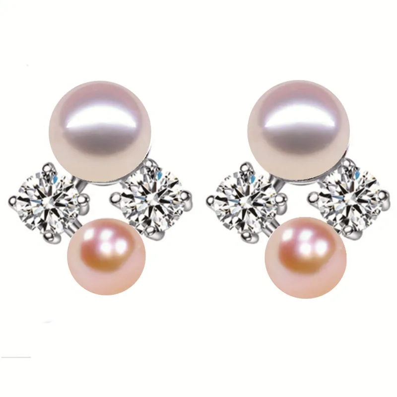 Серьги женские из серебра 925 пробы с натуральным пресноводным жемчугом |