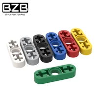 bzb moc 6632 1x3 with shaft bolt hole arm thin high tech creative building block model kids diy educational game toy best gift