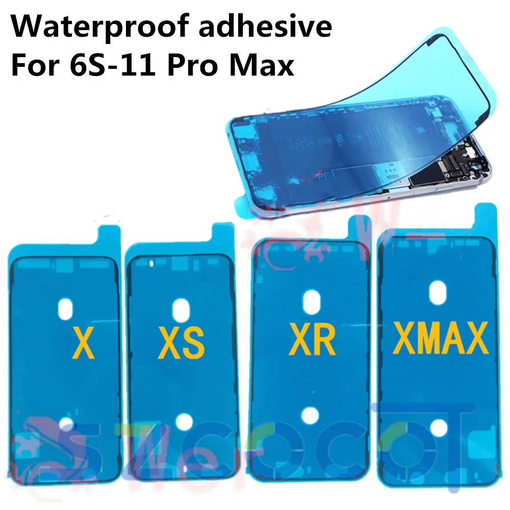10 шт. топ водонепроницаемый стикер для iPhone 6S 7 8 11 Pro Plus X XS MAX XSM XR ЖК дисплей рамка