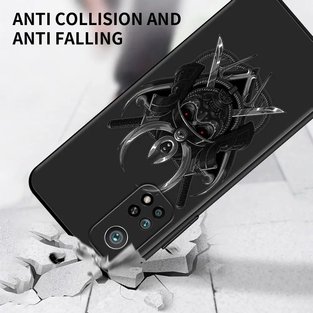 Japanese Samurai Art For Xiaomi Poco X3 X4 NFC GT M3 M4 Pro F1 MI 11 Lite 11T 10T 9T 12 12X Note 10 Lite 5G Cover Phone Case