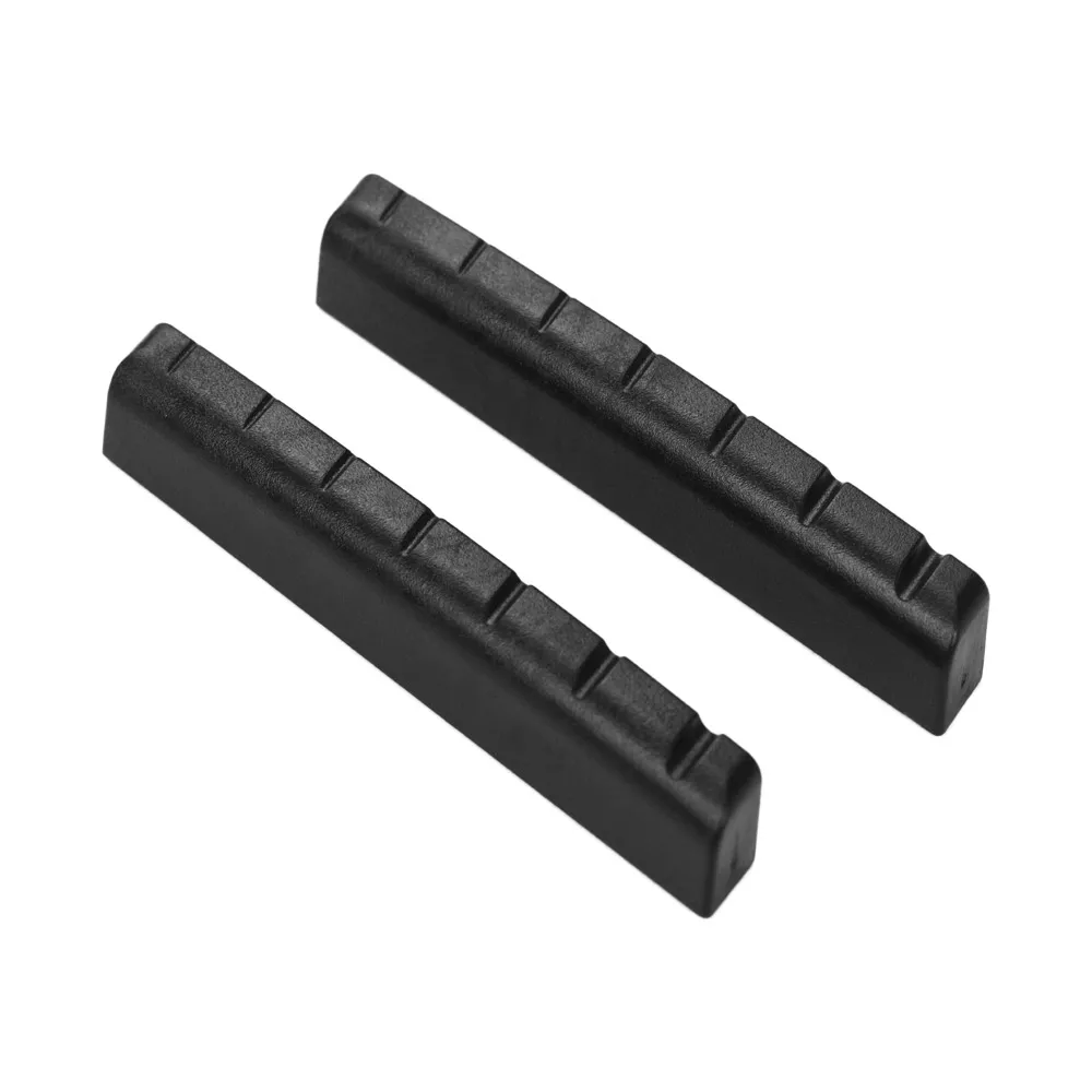 2 шт. черный пластик шлицевая Гайка Седло для 7 струн запасные части гитары/для 8