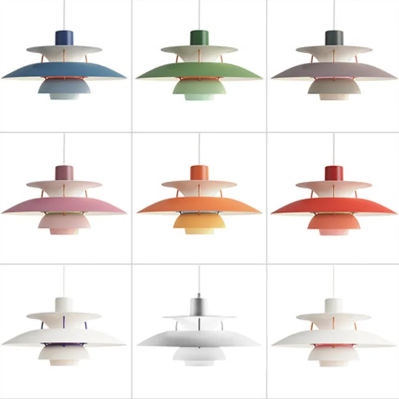 Nordic PH Pendant Lights Colorful Art Umbrella Hanging Lamps Bedroom Dining Room Living Decor Lamp Restaurant Light Fixture | Лампы и