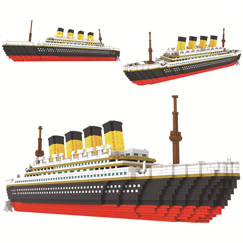 

Diy Creator Titanic Building Blocks Movie Series Ship Bricks Model Toys for Children or Adults Gift
