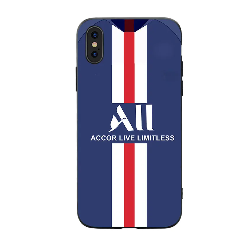 RKQ PSG Jersey стильный мягкий силиконовый чехол для телефона для iPhone 5S, SE 6 6S 7 8 Plus X XS XR 11 Pro Max TPU чехол - Цвет: A1633