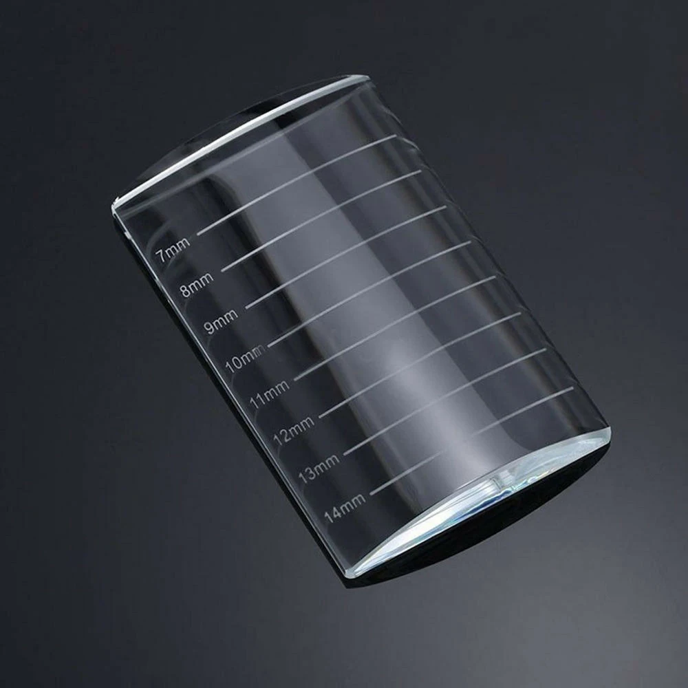 

U-Shape Individual Eyelash Extension Stand Glass Pad Lash Tray Holder Glue Cup Makeup Tools