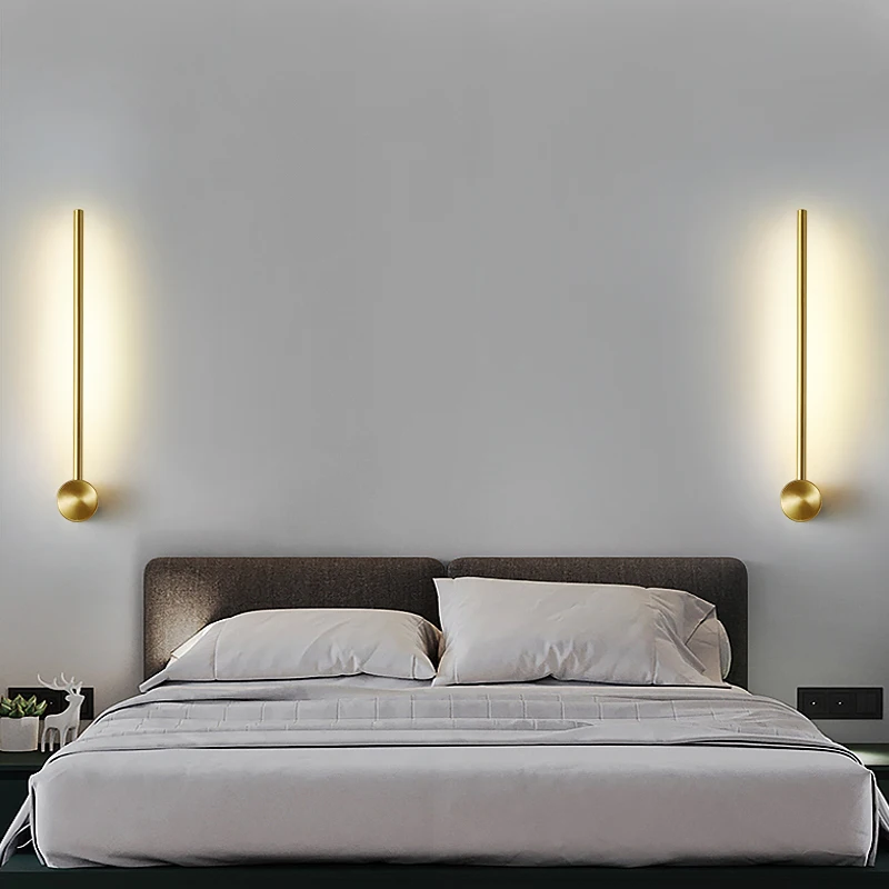 

Nordic Simple LED Wall Lamp Modern Creative Minimalist Living Room Home Decor Sofa Background Wall Light Bedroom Bedside Lamps