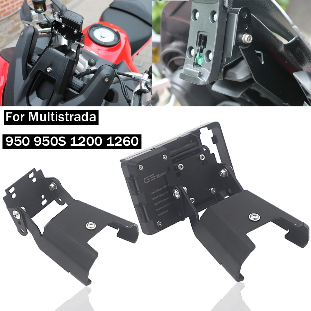 

Передняя подставка для телефона Ducati Multistrada 950 S 1200 Enduro 1260 1260GT, держатель смартфона, GPS навигатора, кронштейн