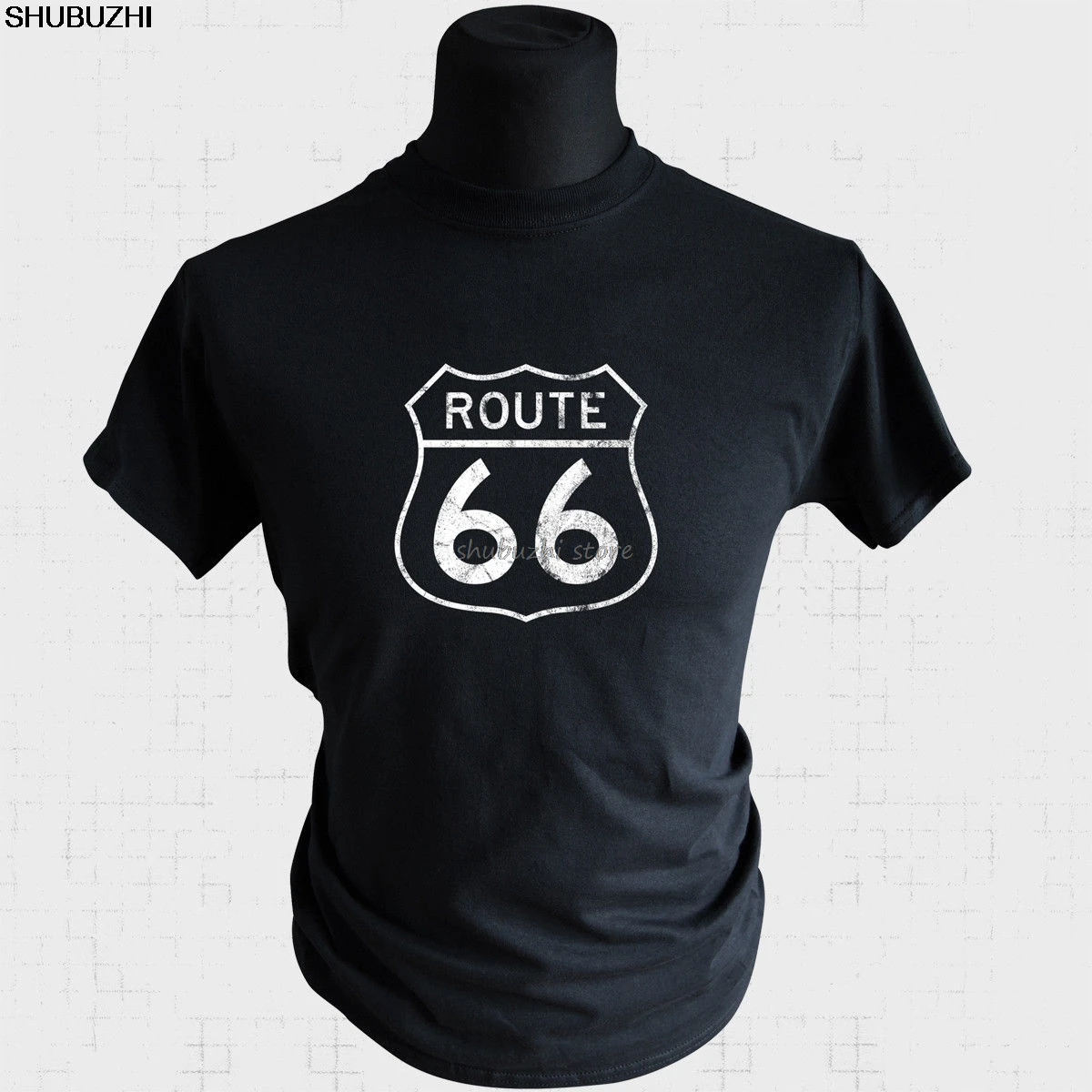 

Футболка Route 66 с изображением дороги США и историки, новинка, классические ретро футболки, Забавные топы, новые футболки sbz1017