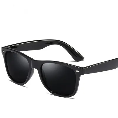 Black black gray Men Polarized Glasses Car Driver Night Vision Long Keeper Goggles Sunglasses Polarized Driving Sun Glasses - Название цвета: Black black gray