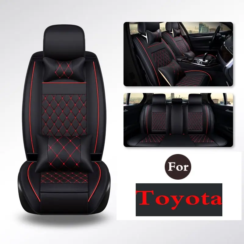 

The Fan Leatherette Car Seat Cushions 1 Set Front Or Back Seats Pad Car Styling For Toyota Rav4 Corolla Crown Prado Vios Yaris-L