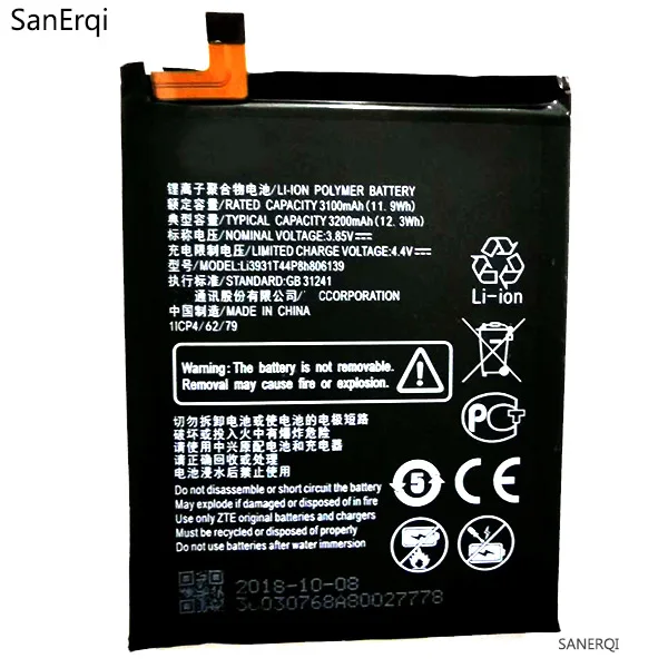 Аккумулятор Li3931T44P8h806139 для ZTE Blade A4 A0722 V9, 3,85 В, 3200 мАч