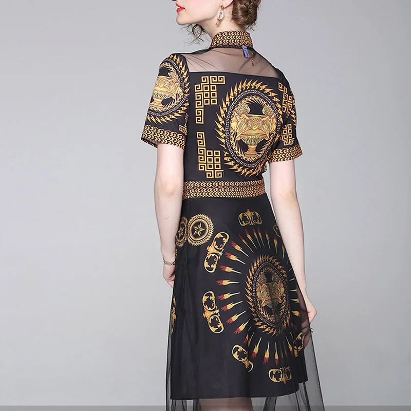 Летнее женское платье 2019 сексуальное винтажное облегающее элегантное Сетчатое