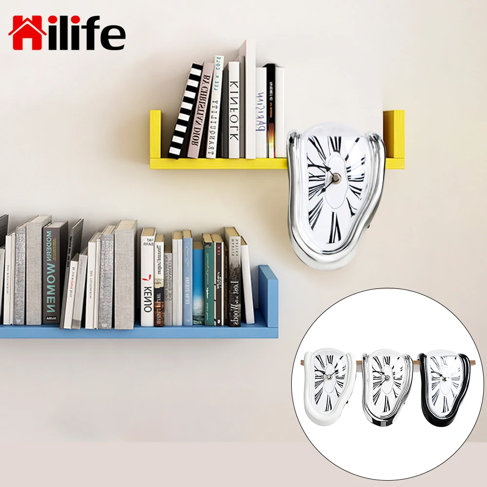 Сюрреалистичные искаженные настенные часы в стиле сюрреалиста Сальвадора Дали