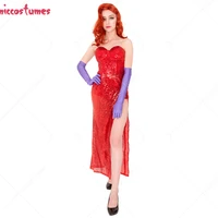 jessica rabbit red dress gown cosplay costume
