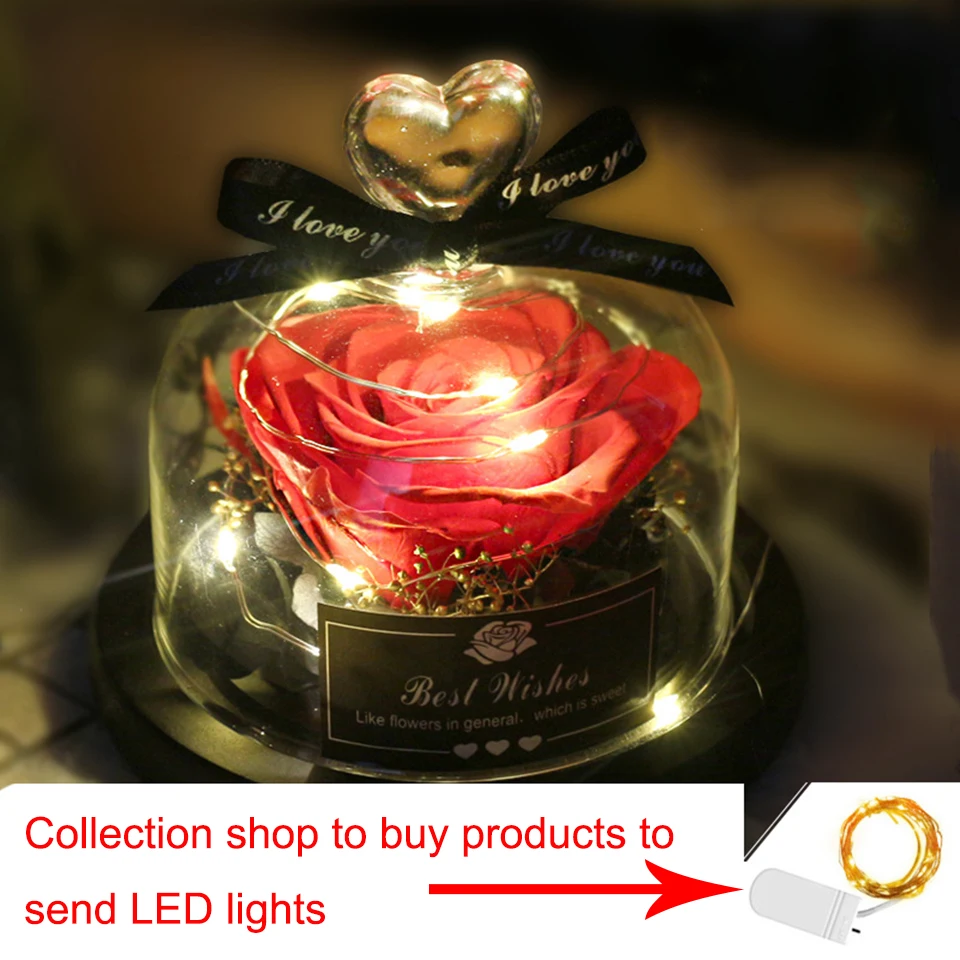 Tronzo вечная эксклюзивная Роза в стеклянном куполе отправляется светодиодный