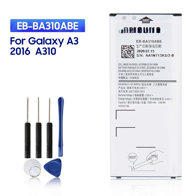 

Original Replacement Battery EB-BA310ABE For Samsung GALAXY A3 2016 Edition A5310A A310 EB-BA310ABA Battery NFC 2300mAh