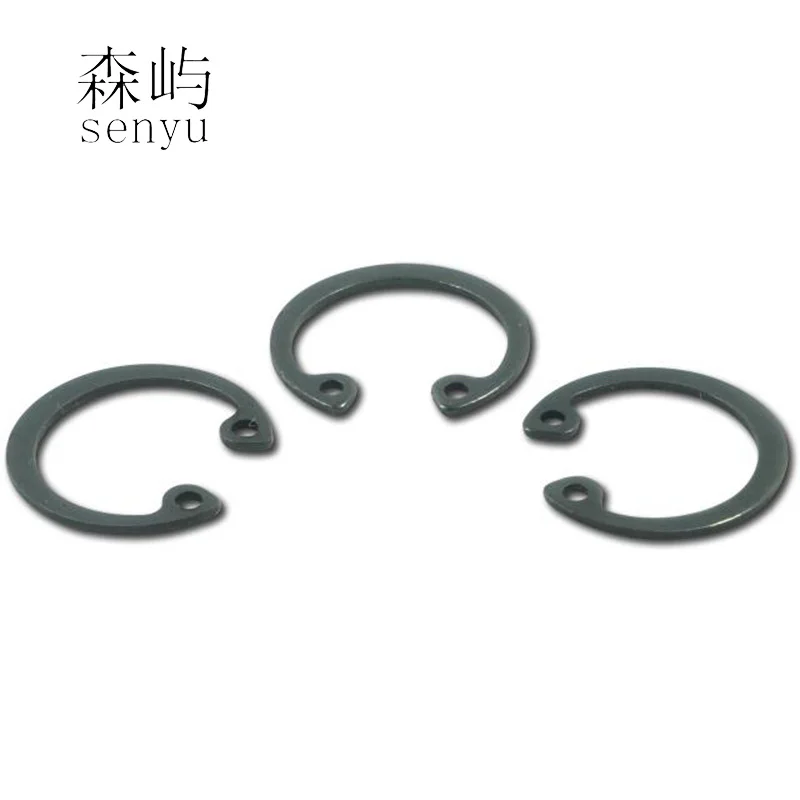 ЛУЧАНГ Зажимы кольцевые для отверстия Марганцевая сталь Кольцо удерживающее отверстие Подшипниковый держатель Металлический клиновидный зажим Сортировка черная.