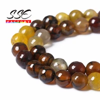 wholesale natural brown dragon agates fceted natural stone beads 6 8 10 12 mm 15strand diy bracelet necklace for jewelry making