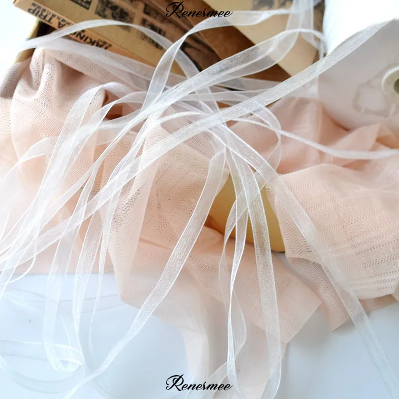 Высококачественная шифоновая лента с кружевной отделкой 5 м материал ручной