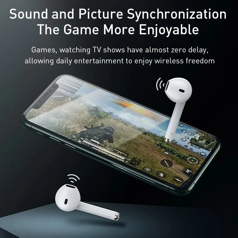 YOUPIN Baseus Encok TWS True Wireless V5.0 Bluetooth гарнитура W04 / Pro Type-C/Совместимость со стандартным
