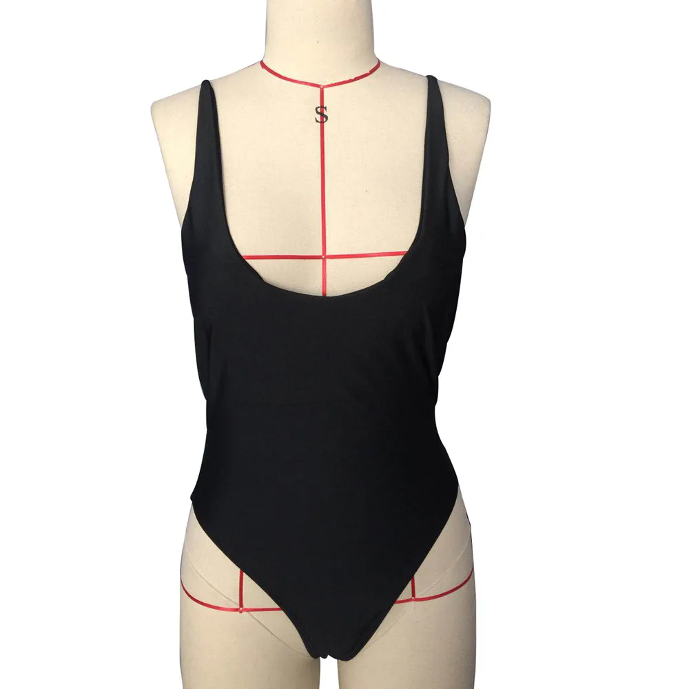 

2020 New One Piece Swimsuit Women Elastic High Cut Low Back One Piece Swimwear Bathing Suits Swimwear Women