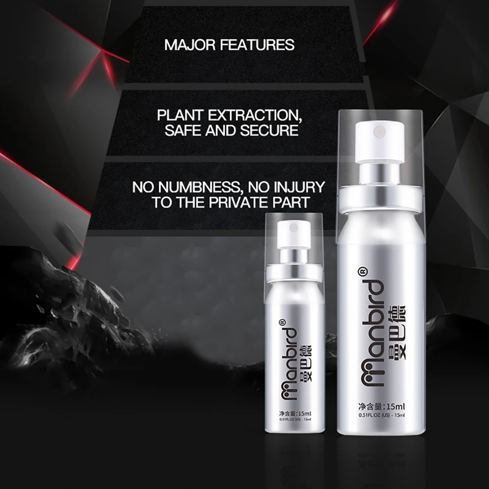 Спрей Manbird для мужчин сильной задержки эякуляции эффективно предотвращает преждевременную эрекцию и увеличение полового члена, продлевая ее действие 18+.