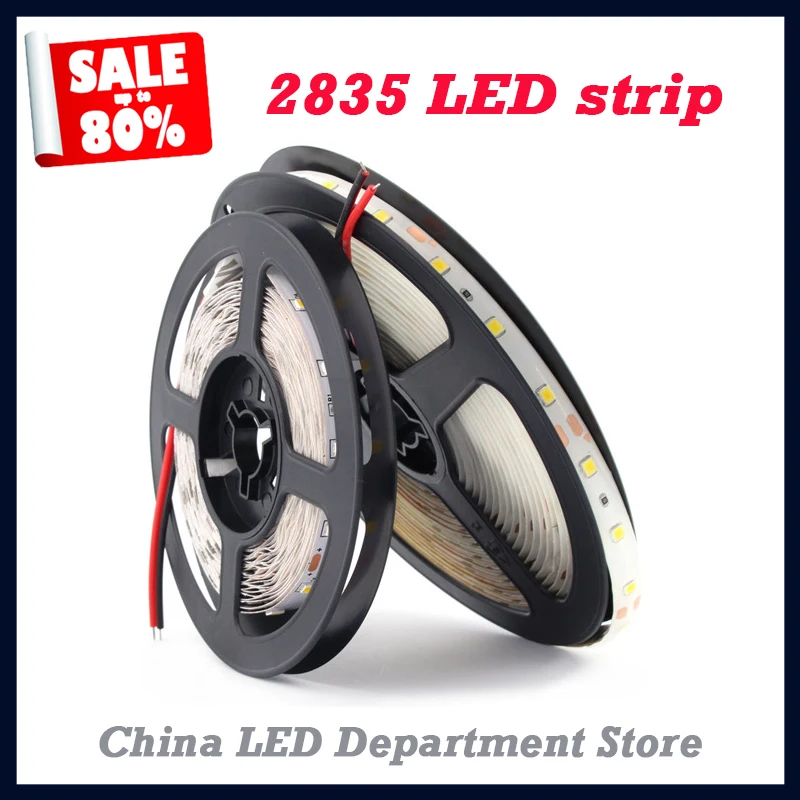 

Суперъяркая гибкая светодиодная лента 5 м 2835 SMD светодиодный/M 120 светодиодный s, белый, теплый белый, 12 В, не является водонепроницаемой, ярче, ...